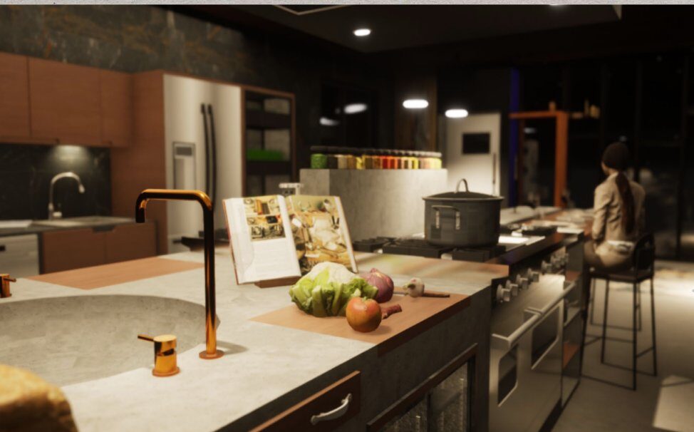 Render of the kitchen interior