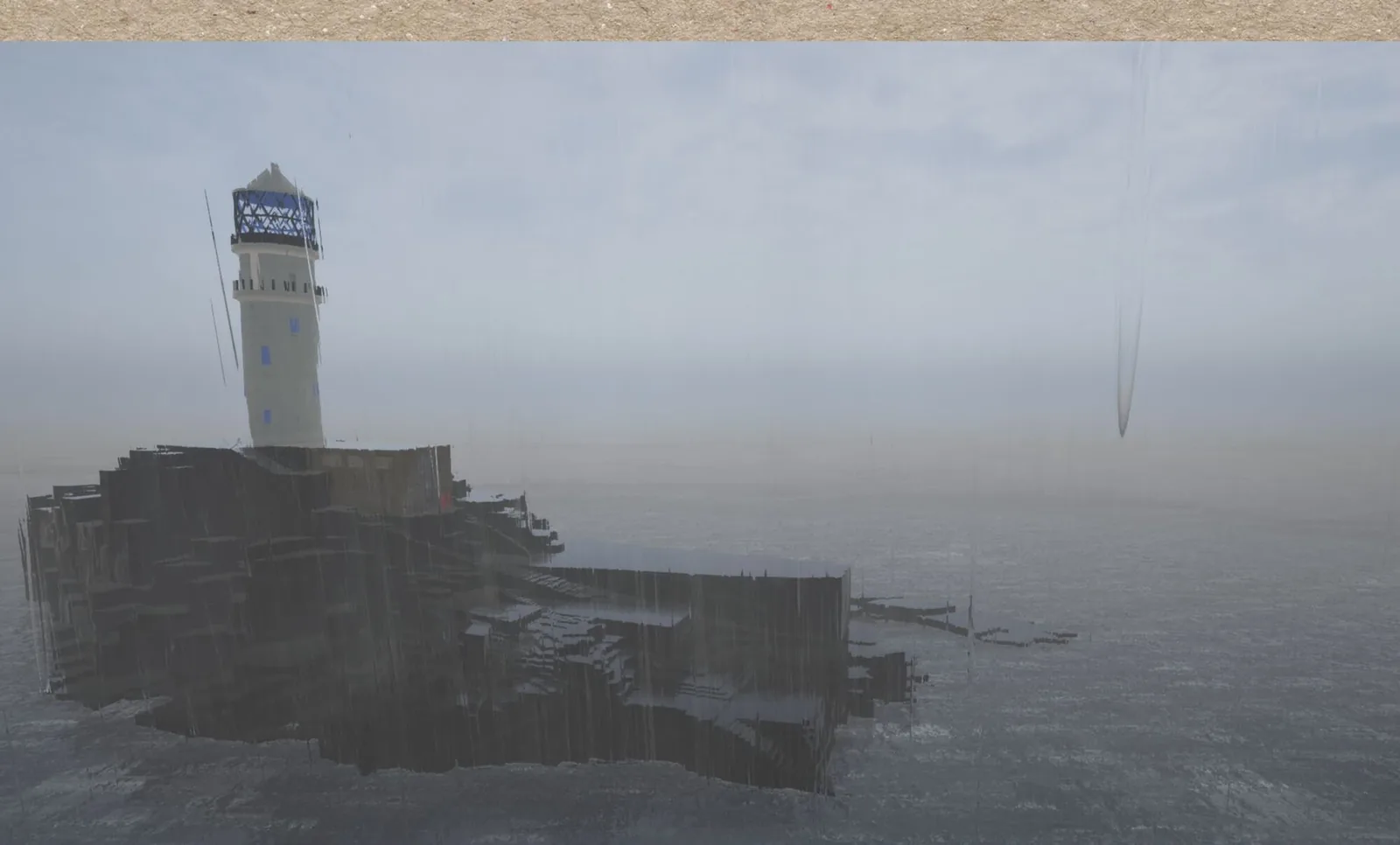 Moody fog and massing exterior view