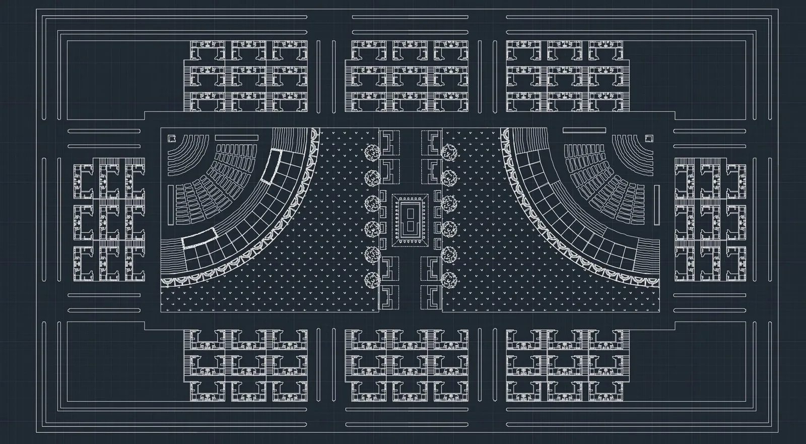 CAD neighbourhood plan in dark mode